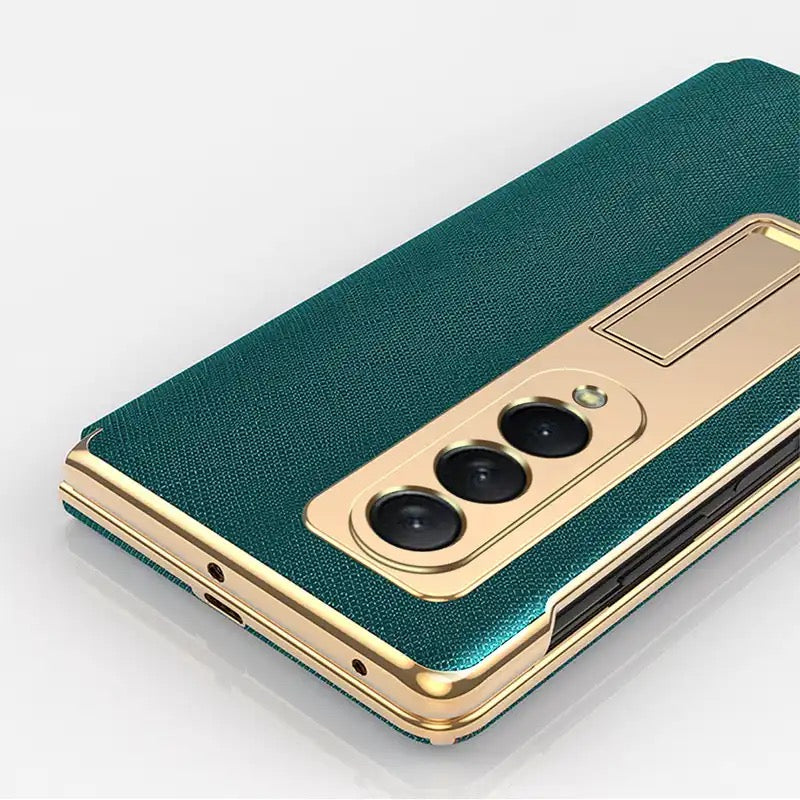 Luxus Kunstleder/Gold Optik Hülle/Case für Samsung Galaxy Z Fold 6, 5, 4, 3, 2 | ZITOCASES®