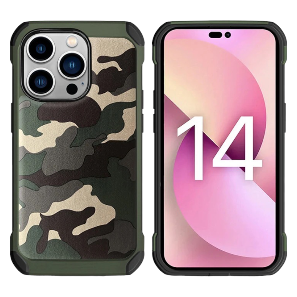 Robuste Camouflage/Tarnfarben Outdoor Hülle/Case für iphone 16, 16 Plus, 16 Pro, 16 Pro Max, 16e, 15, 15 Plus, 15 Pro, 15 Pro Max, 14, 14 Plus, 14 Pro, 14 Pro Max, 13, 13 Pro, 13 Pro Max, 13 Mini, 12, 12 Pro, 12 Pro Max, 12 Mini, SE, 11, 11 Pro | ZITOCASES®