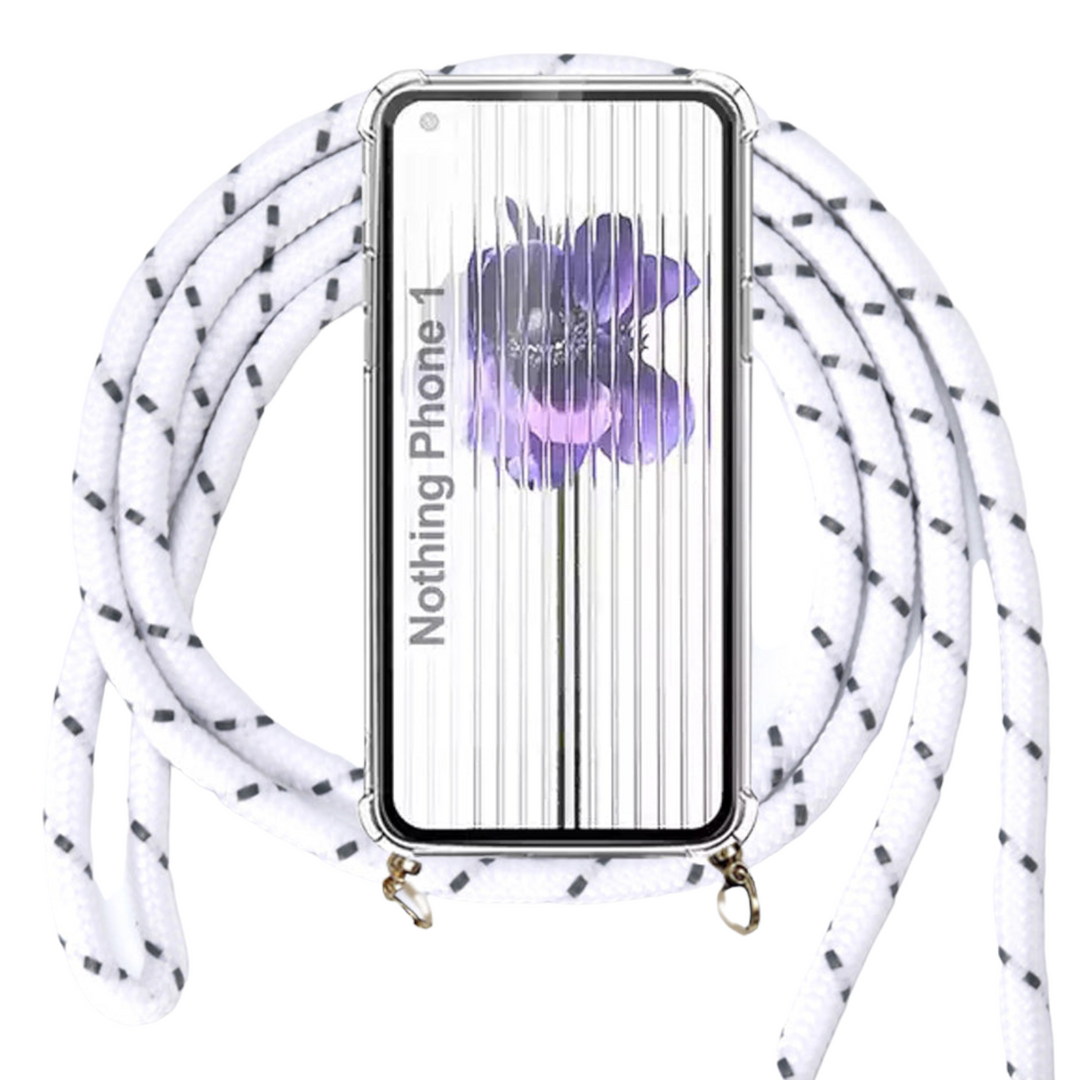 Transparente Silikon Hülle/Case zum Umhängen (Inkl. Kordel) verschiedene Farben für Nothing Phone (3a), (3a) Pro, (2), (2a), (2a) Plus, (1), CMF Phone 1 | ZITOCASES®