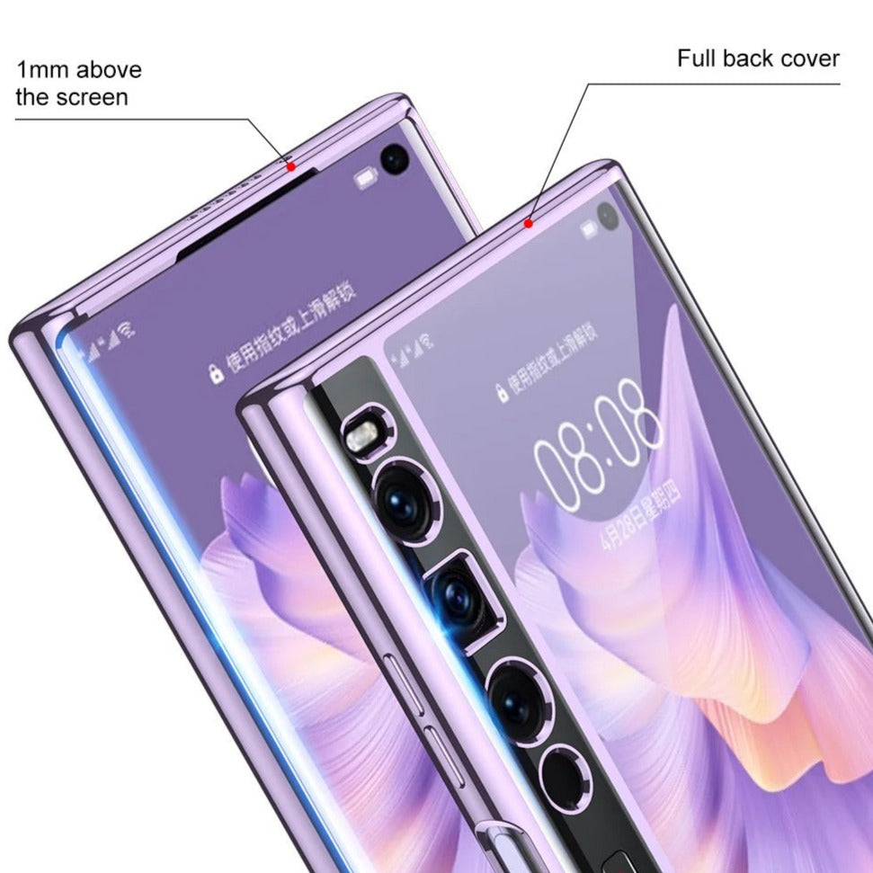 Transparente/Chrom Plastik Hülle/Case verschiedene Farben für Huawei Mate X5, X3, XS 2, XS, X2, X | ZITOCASES®