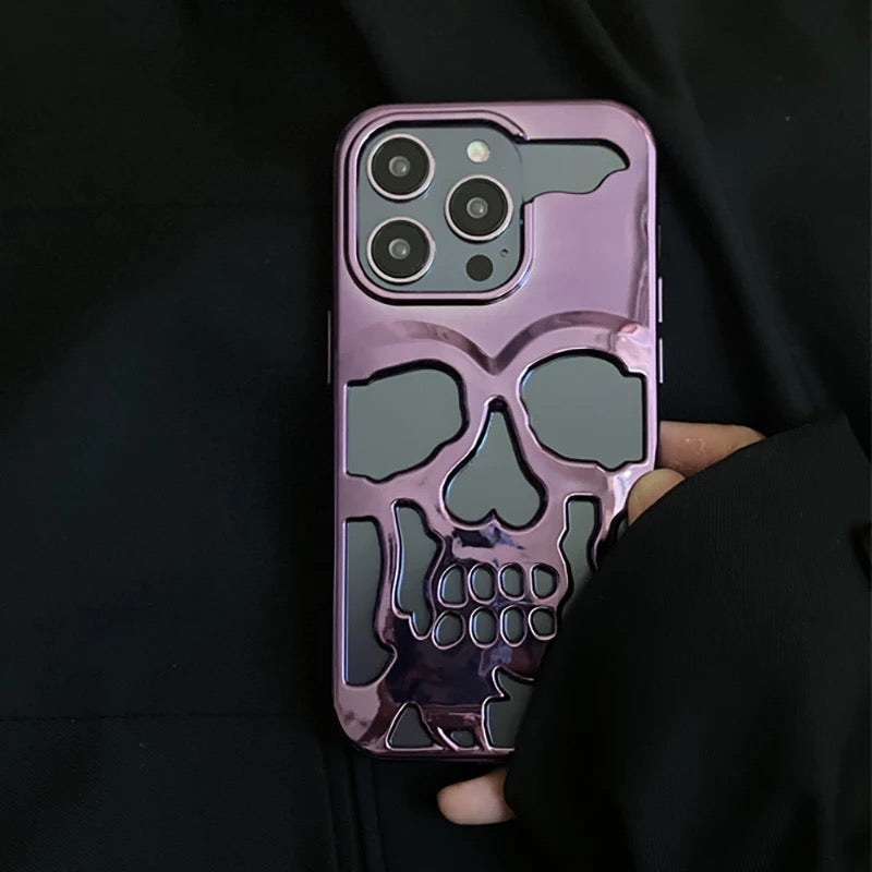 3D Chrom Totenkopf/Schädel Hülle/Case für iPhone 16-Serie | ZITOCASES®