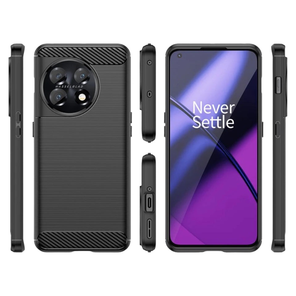 Edle Carbon Akzente Soft Hülle/Case verschiedene Farben für OnePlus 13R, 13, 12R, 12, 11, 10T, 10 Pro, 9, 9 Pro, 8, 8 Pro, 8T, Nord, 4, 3, 2, CE | ZITOCASES®