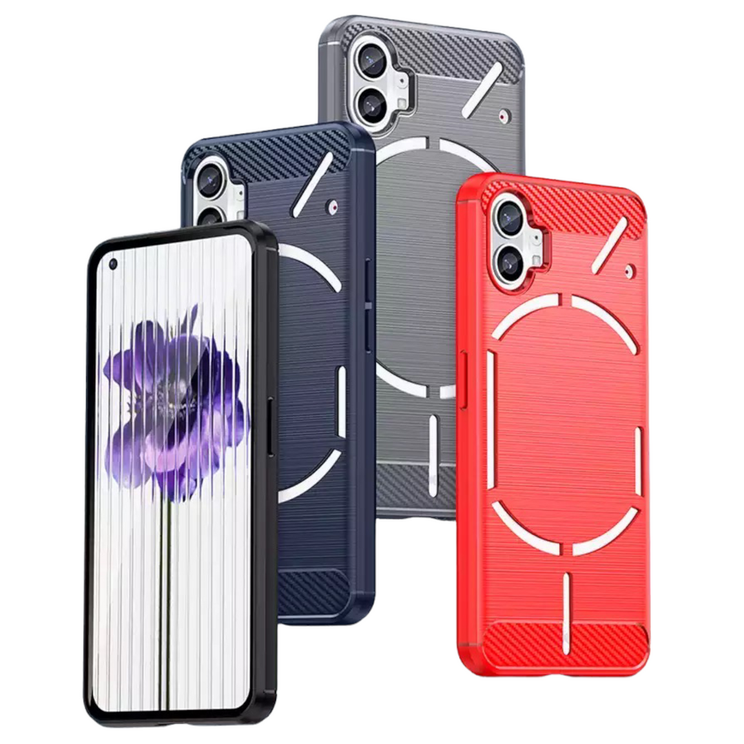 Edle Carbon Akzente Soft Hülle/Case verschiedene Farben für Nothing Phone (3a), (3a) Pro, (2), (2a), (2a) Plus, (1), CMF Phone 1 | ZITOCASES®