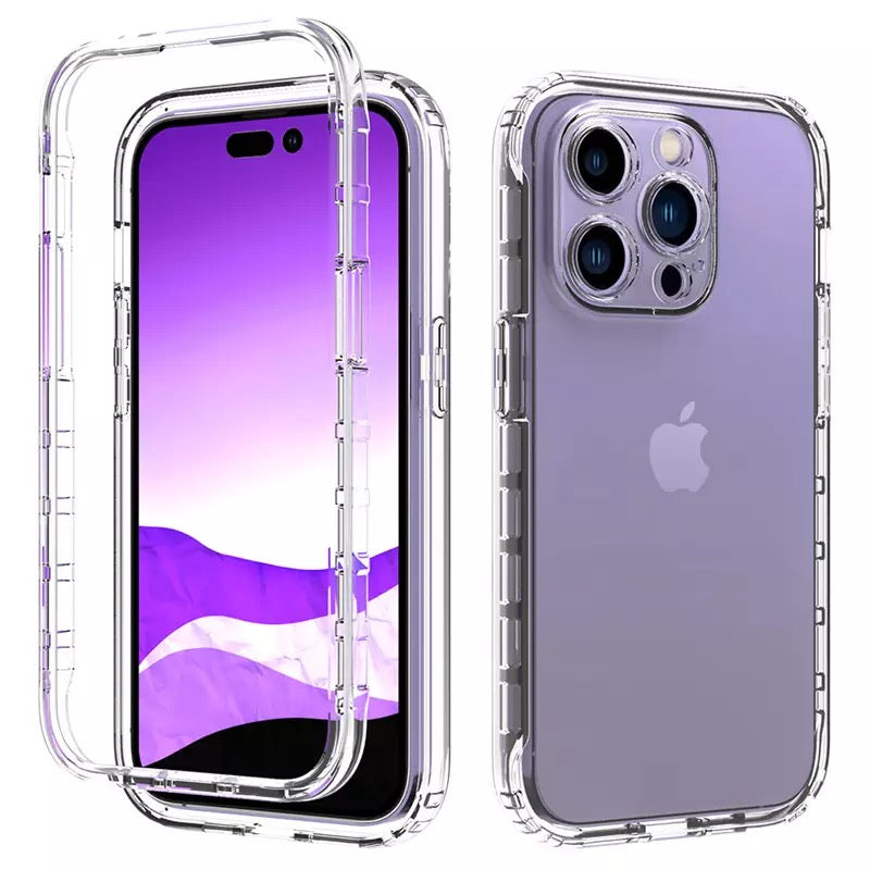 Zweiteilige Transparente Silikon Hülle/Case für iPhone 16, 16 Plus, 16 Pro, 16 Pro Max, 16e, 15, 15 Plus, 15 Pro, 15 Pro Max, 14, 14 Plus, 14 Pro, 14 Pro Max, 13, 13 Pro, 13 Pro Max, 13 Mini, 12, 12 Pro, 12 Pro Max, 12 Mini, SE, 11, 11 Pro | ZITOCASES®