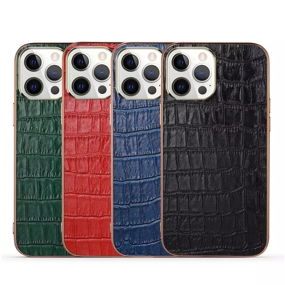 Krokodil-Leder Optik Hülle/Case für iPhone 16, 16 Plus, 16 Pro, 16 Pro Max, 15, 15 Plus, 15 Pro, 15 Pro Max, 14, 14 Plus, 14 Pro, 14 Pro Max, 13, 13 Pro, 13 Pro Max, 13 Mini, 12, 12 Pro, 12 Pro Max, 12 Mini, SE, 11, 11 Pro, 11 Pro Max | ZITOCASES®