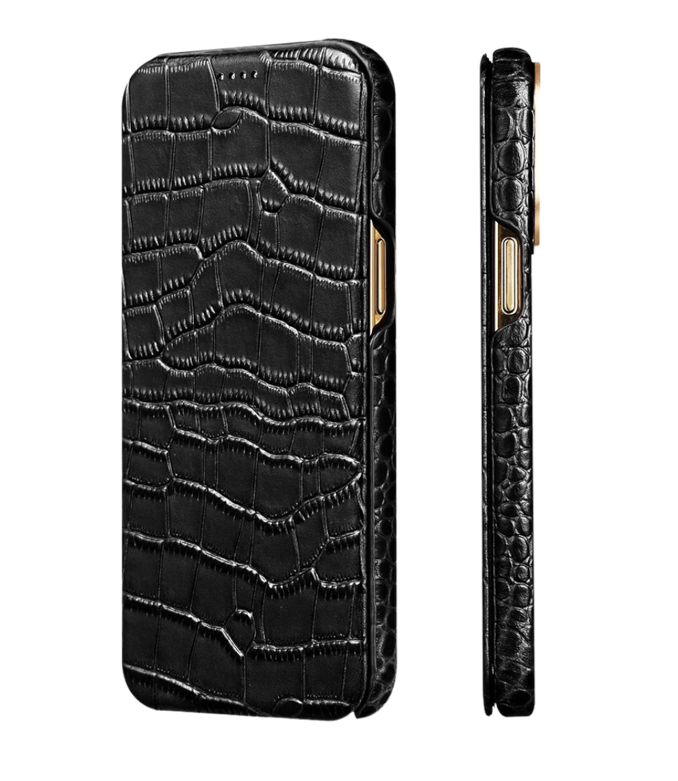 Krokodil-Leder Optik Klapp Hülle/Flip Case für iPhone 16, 16 Plus, 16 Pro, 16 Pro Max, 16e, 15, 15 Plus, 15 Pro, 15 Pro Max, 14, 14 Plus, 14 Pro, 14 Pro Max, 13, 13 Pro, 13 Pro Max, 13 Mini, 12, 12 Pro, 12 Pro Max, 12 Mini, SE, 11, 11 Pro, 11 Pro Max | ZITOCASES®