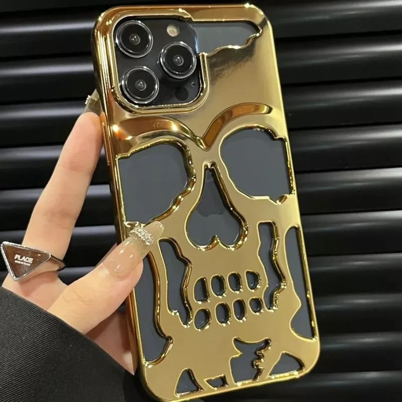 3D Chrom Totenkopf/Schädel Hülle/Case für iPhone 16-Serie | ZITOCASES®