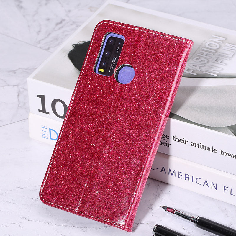 Glitzer Kunstleder Klapp Hülle/Flip Case verschiedene Farben für Wiko U30, U20, U10, Y82, Y81, Y80, Y62, Y61, Y52, View 5, 5 Plus, 4, 4 Lite | ZITOCASES®