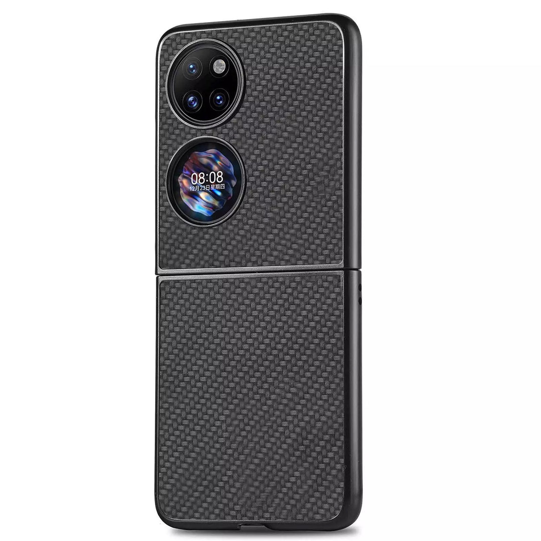 Carbon Optik Plastik Hülle/Case für Huawei P50 Pocket | ZITOCASES®