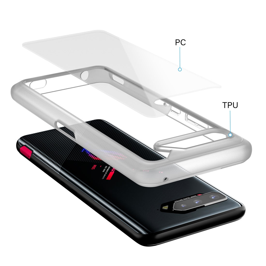 Kunstleder Carbon Klapp Hülle/Flip Case für Asus ROG Phone 7 Ultimate, 7,  6D, 6D Ultimate, 6, 6 Pro, 5s, 5s Pro, 5, 5 Ultimate, 3, 2, ZenFone 10, 9,  8, 7 Pro, 6