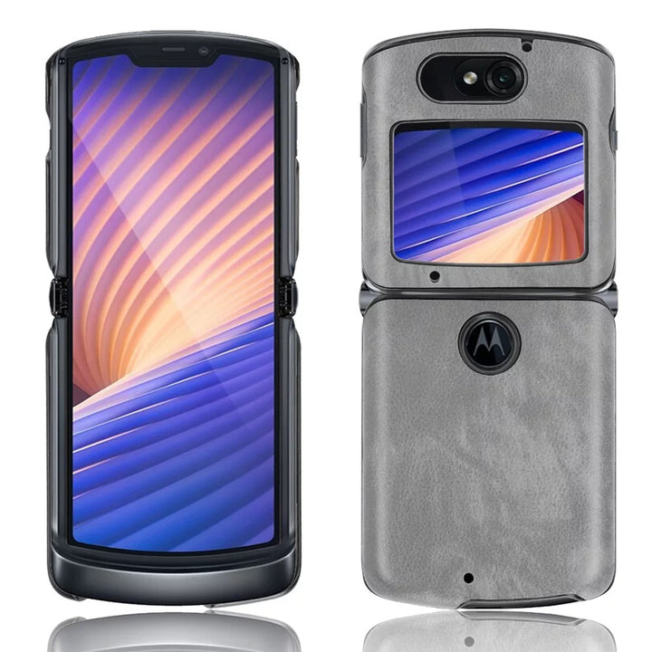 Kunstleder Optik Hülle/Case verschiedene Farben für Motorola Razr 5G | ZITOCASES®