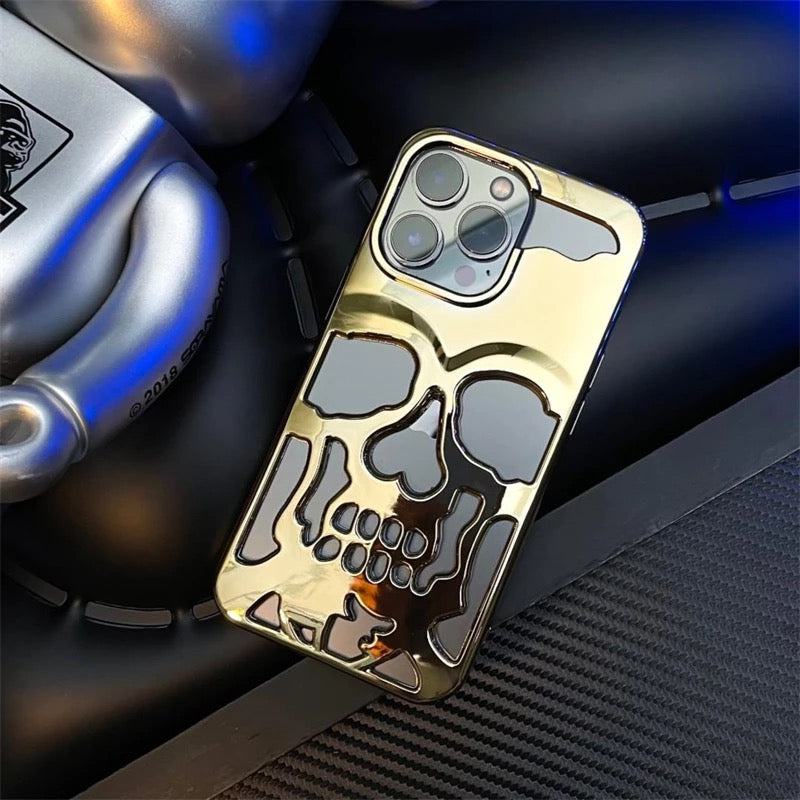 3D Chrom Totenkopf/Schädel Hülle/Case für iPhone 16-Serie | ZITOCASES®