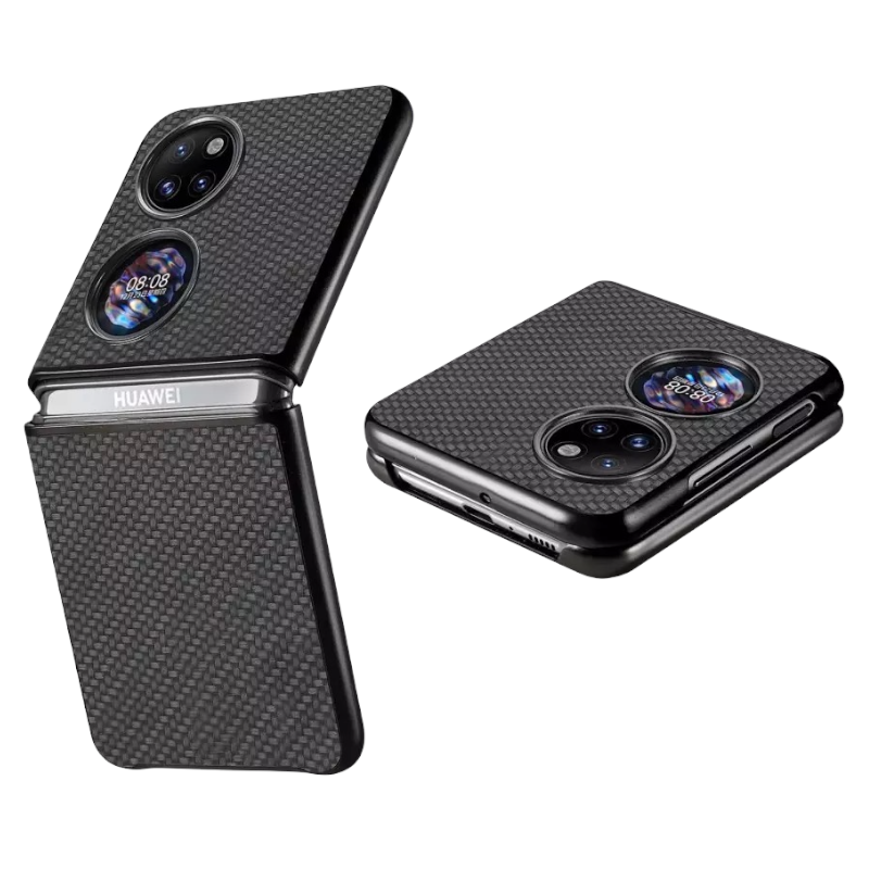 Carbon Optik Plastik Hülle/Case für Huawei P50 Pocket | ZITOCASES®