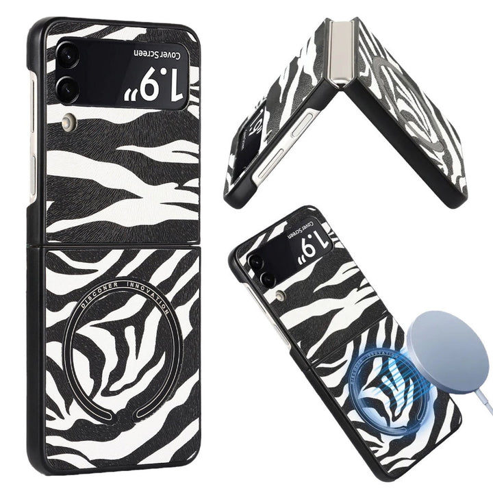 MagSafe/Magnet Kunstleder Tierfell-Optik Hülle/Case für Samsung Galaxy Z Flip 6, 5, 4, 3 | ZITOCASES®