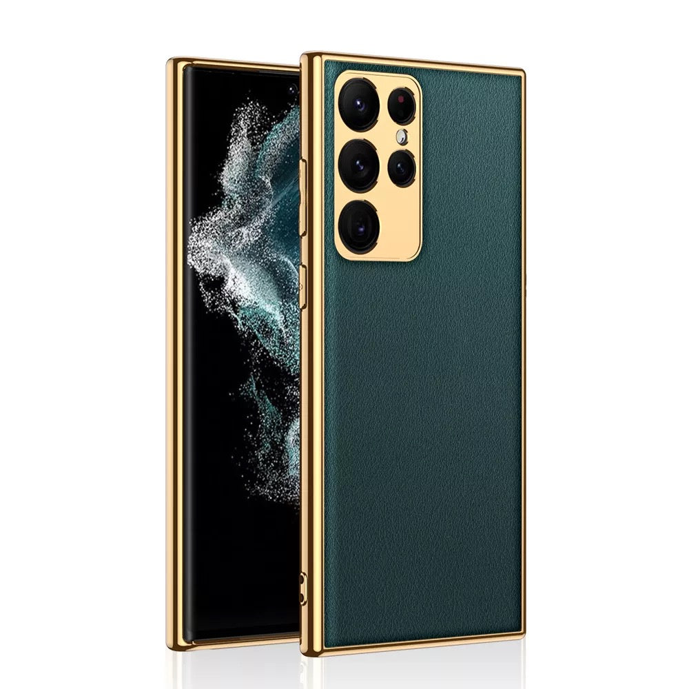 Luxus Kunstleder/Gold Optik Hülle/Case für Samsung Galaxy S25, S25 Plus, S25 Ultra, S24, S24 Plus, S24 Ultra, S24 FE, S23 FE, S23, S23 Plus, S23 Ultra, S22, S22 Plus, S22 Ultra, S21 FE, S21, S21 Plus, S21 Ultra, S20, S20 Plus, S20 Ultra | ZITOCASES®