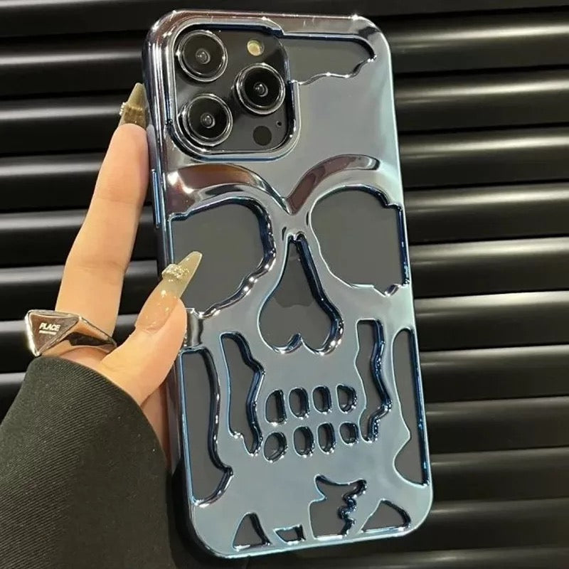 3D Chrom Totenkopf/Schädel Hülle/Case für iPhone 16-Serie | ZITOCASES®