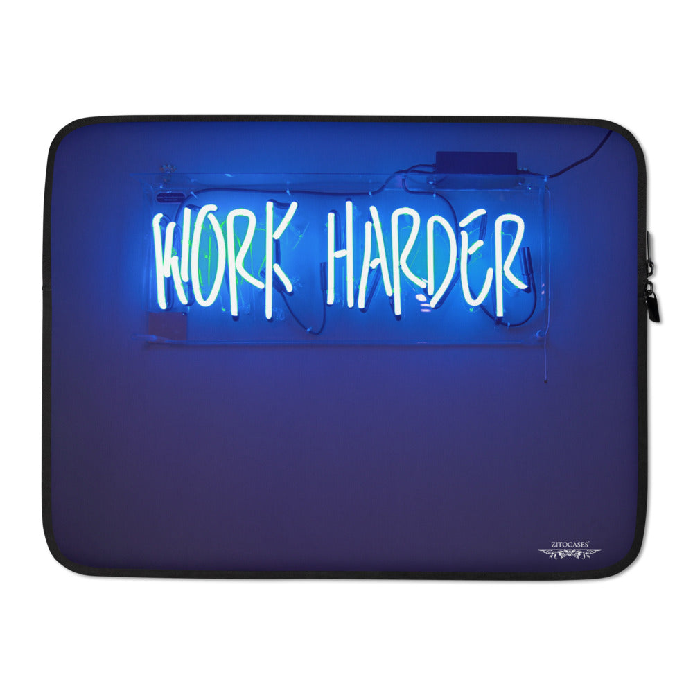 "Work Harder" Motiv Laptop/Notebook Hülle/Tasche (Universal) für alle 13-15" Modelle | ZITOCASES®