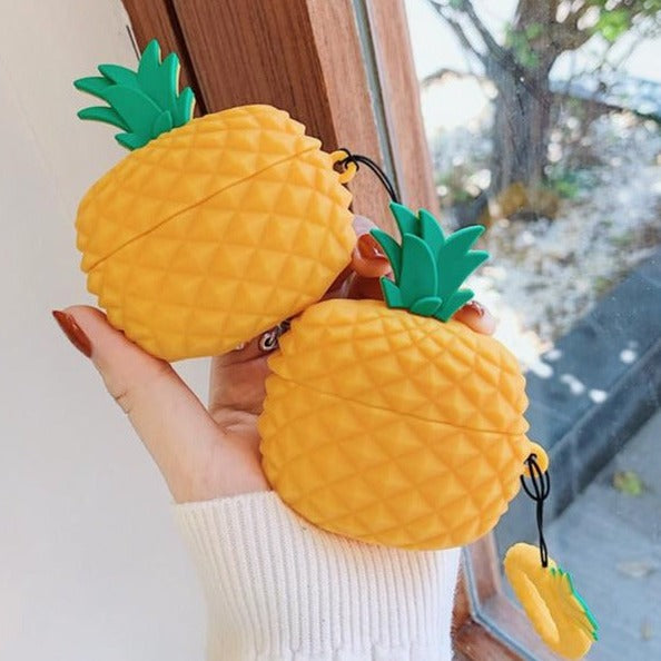 3D Ananas Motiv Silikon Hülle/Case für AirPods Pro 1, 2 | ZITOCASES®