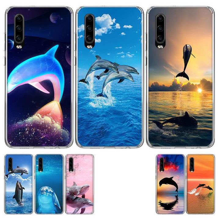 Delfin Motive Soft Hülle/Case für Huawei Pura 70, 70 Pro, 70 Ultra, P60 Pro, P50, P50 Pro, P40, P40 Pro, P30, P30 Lite, P30 Pro, Mate 60 Pro, 50 Pro, 40 Pro, Nova 12s, 12i, 12 SE | ZITOCASES®