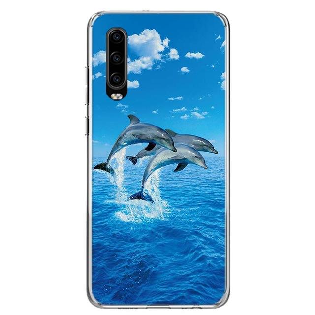 Delfin Motive Soft Hülle/Case für Huawei Pura 70, 70 Pro, 70 Ultra, P60 Pro, P50, P50 Pro, P40, P40 Pro, P30, P30 Lite, P30 Pro, Mate 60 Pro, 50 Pro, 40 Pro, Nova 12s, 12i, 12 SE | ZITOCASES®