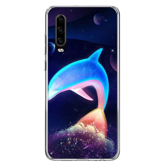 Delfin Motive Soft Hülle/Case für Huawei Pura 70, 70 Pro, 70 Ultra, P60 Pro, P50, P50 Pro, P40, P40 Pro, P30, P30 Lite, P30 Pro, Mate 60 Pro, 50 Pro, 40 Pro, Nova 12s, 12i, 12 SE | ZITOCASES®