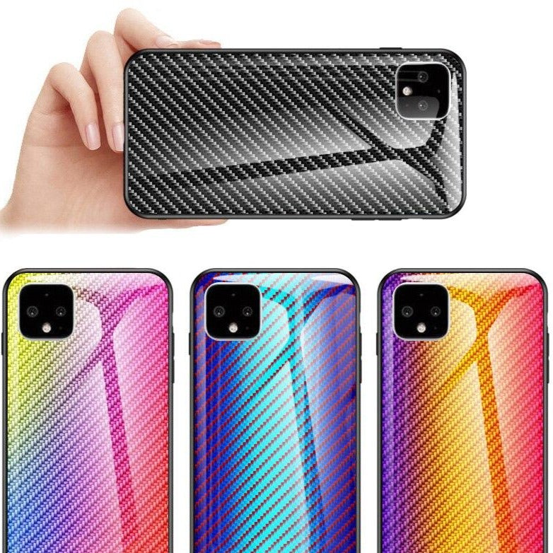 Carbon Panzerglas Hülle/Case für Google Pixel 9, 9 Pro, 9 Pro XL, 9A, 8, 8 Pro, 8A, 7, 7 Pro, 7A, 6, 6 Pro, 6A, 5, 4, 4 XL, 4A, 3 XL, 3A, 3A XL, 2, 2 XL | ZITOCASES®