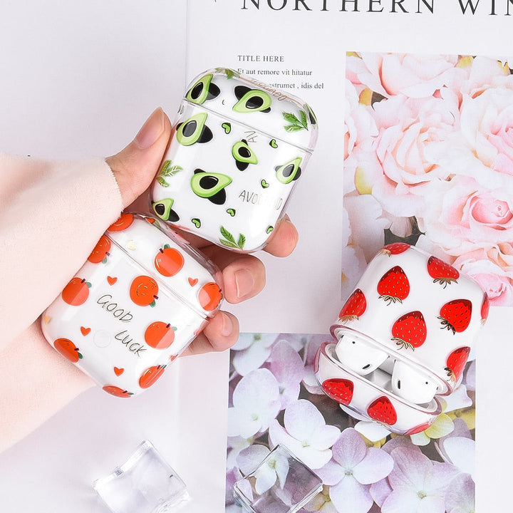 Früchte/Blumen Motive Plastik Hülle/Case für AirPods 1, 2, 3, 4 | ZITOCASES®