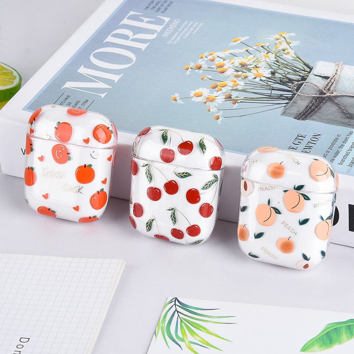 Früchte/Blumen Motive Plastik Hülle/Case für AirPods 1, 2, 3, 4 | ZITOCASES®