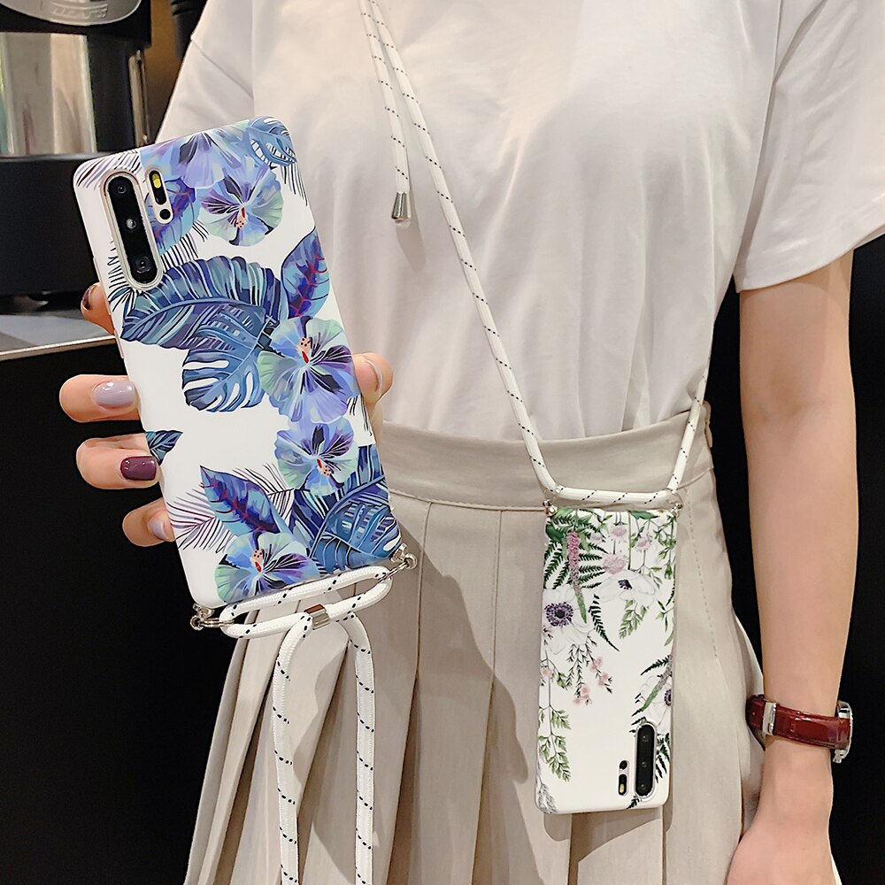 Blumen Motiv Soft Hülle/Case zum Umhängen (Inkl. Kordel) verschiedene Farben für Huawei Nova-Serie | ZITOCASES®