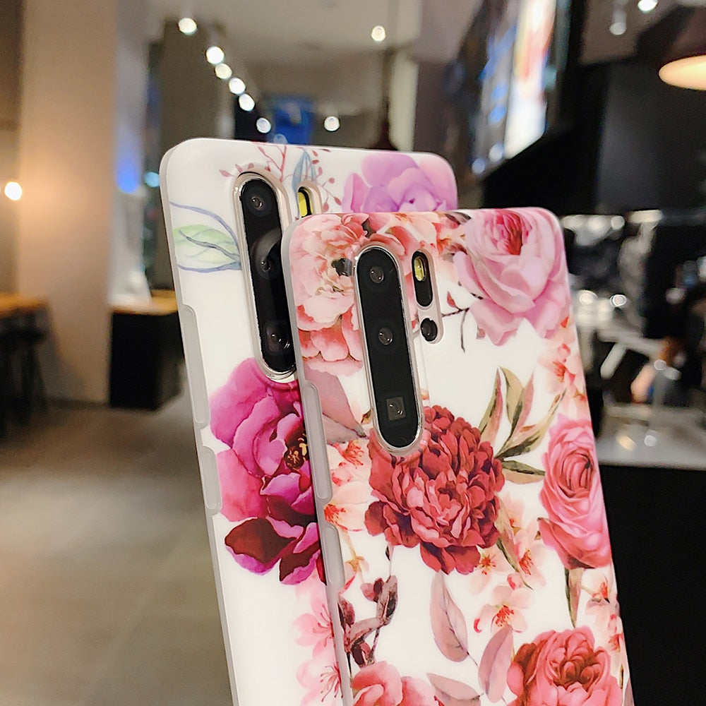 Blumen Motiv Soft Hülle/Case zum Umhängen (Inkl. Kordel) verschiedene Farben für Huawei Nova-Serie | ZITOCASES®