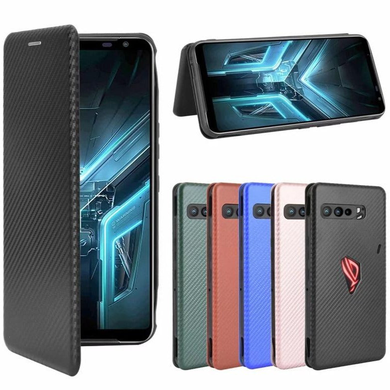 Kunstleder Carbon Klapp Hülle/Flip Case für Asus ZenFone 11 Ultra, 10, 9, 8, 7 Pro, 6 | ZITOCASES®