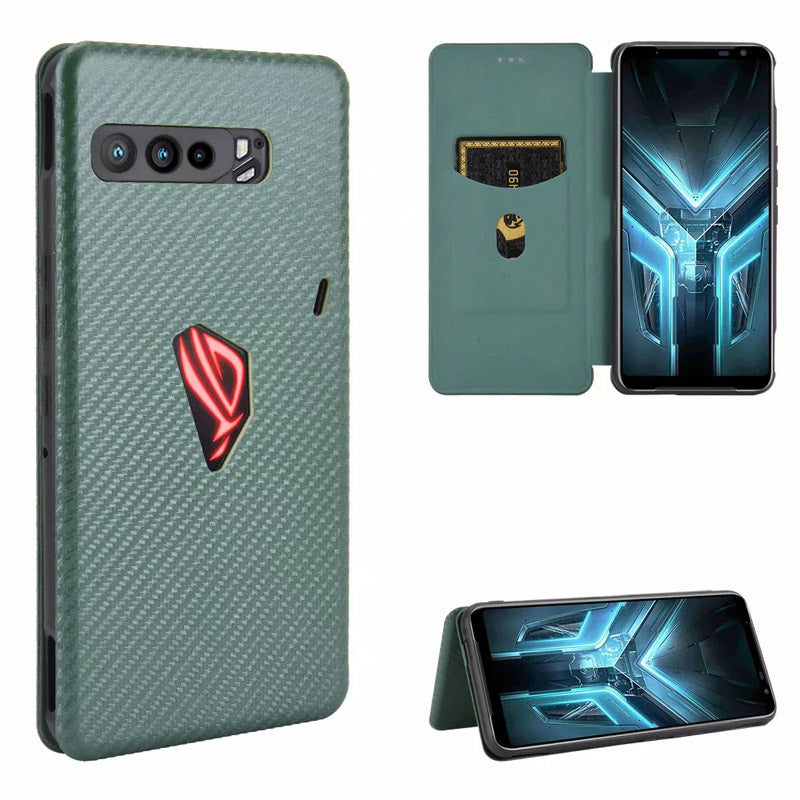 Kunstleder Carbon Klapp Hülle/Flip Case für Asus ZenFone 11 Ultra, 10, 9, 8, 7 Pro, 6 | ZITOCASES®