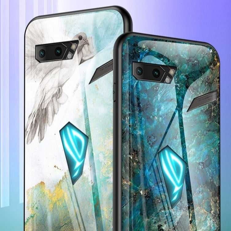 Marmor Optik Panzerglas Hülle/Case verschiedene Motive für Asus ROG Phone 9, 9 Pro, 8, 8 Pro, 7 Ultimate, 7, 6D, 6D Ultimate, 6, 6 Pro, 5s, 5s Pro, 5, 5 Ultimate, 3 | ZITOCASES®