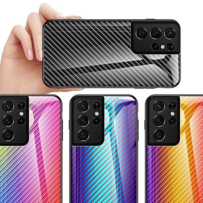 Carbon Panzerglas Hülle/Case für Samsung Galaxy A14, A51, A52, A54, A71, A72 | ZITOCASES®