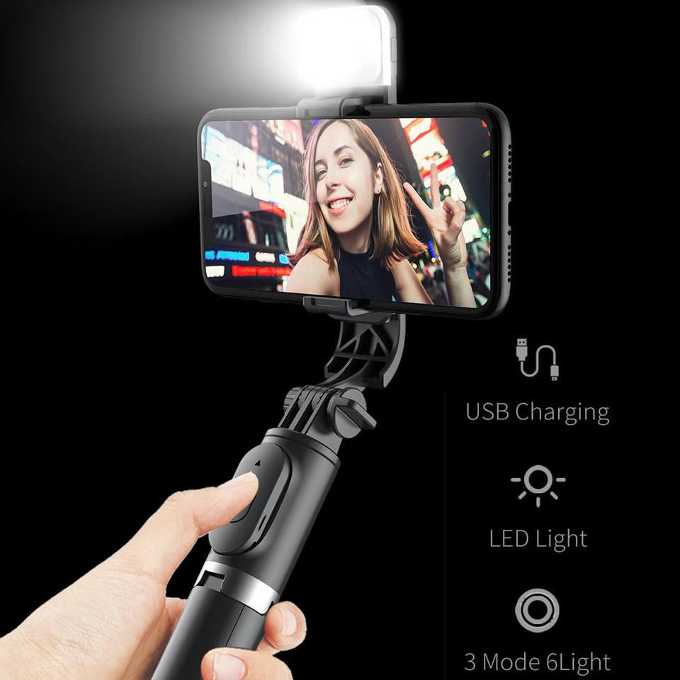 Smartphone LED Selfie Stick mit abnehmbarer Fernbedienung (Universal) | ZITOCASES®