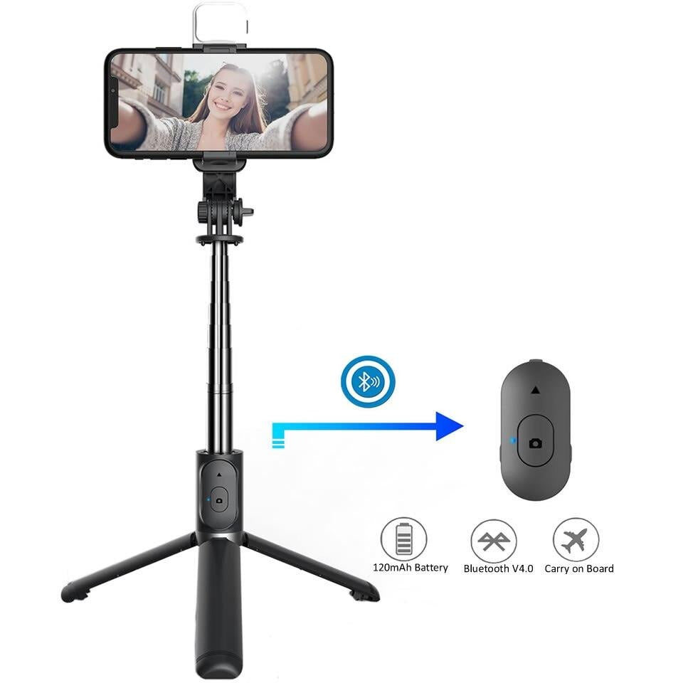 Smartphone LED Selfie Stick mit abnehmbarer Fernbedienung (Universal) | ZITOCASES®