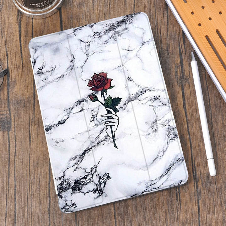 Marmor/Rosen Motiv Kunstleder Hülle/Case für iPad, Mini, Pro, Air | ZITOCASES®