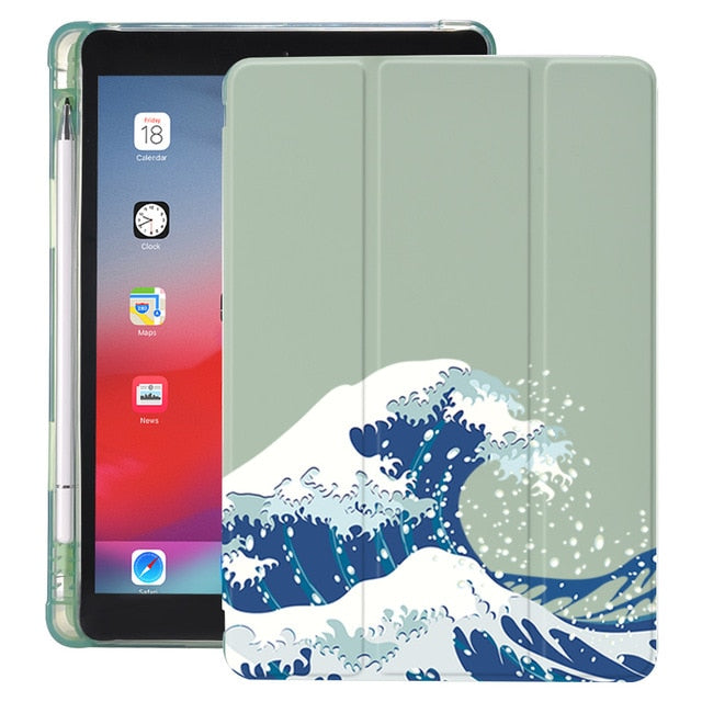 Wellen Motiv Kunstleder Hülle/Case für iPad, Mini, Pro, Air | ZITOCASES®