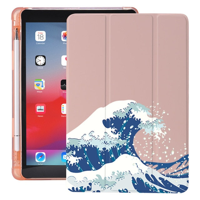 Wellen Motiv Kunstleder Hülle/Case für iPad, Mini, Pro, Air | ZITOCASES®