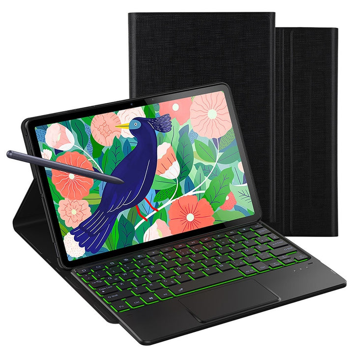 Laptop-Style Hülle/Case inkl. Touchpad & LED Bluetooth Tastatur für Samsung Galaxy Tab S10 Plus, S10 Ultra, S9, S9 Plus, S9 Ultra, S8, S8 Plus, S8 Ultra, S7, S7 Plus, A7, A7 Lite, A8 | ZITOCASES®