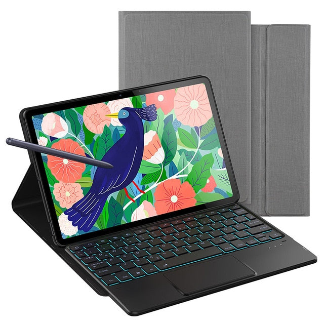 Laptop-Style Hülle/Case inkl. Touchpad & LED Bluetooth Tastatur für Samsung Galaxy Tab S10 Plus, S10 Ultra, S9, S9 Plus, S9 Ultra, S8, S8 Plus, S8 Ultra, S7, S7 Plus, A7, A7 Lite, A8 | ZITOCASES®